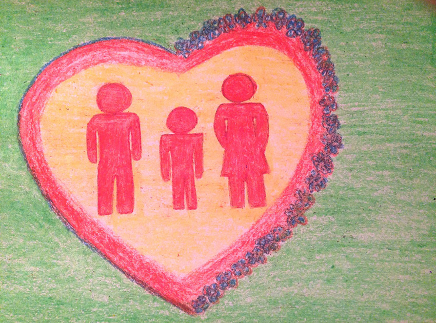 В сердце - наша крепкая семья, полна любви, добра и дружбы, Аникин Ранель