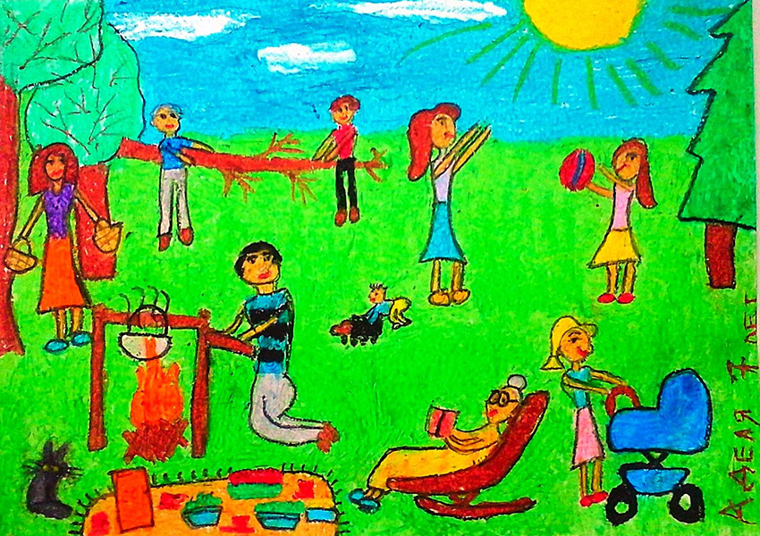 Моя большая и дружная семья на отдыхе, Фарзалиева Аделя